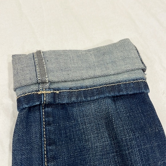 Like new rock & roll double roll skinny jeans with serape patches & holes - Picture 4 of 6